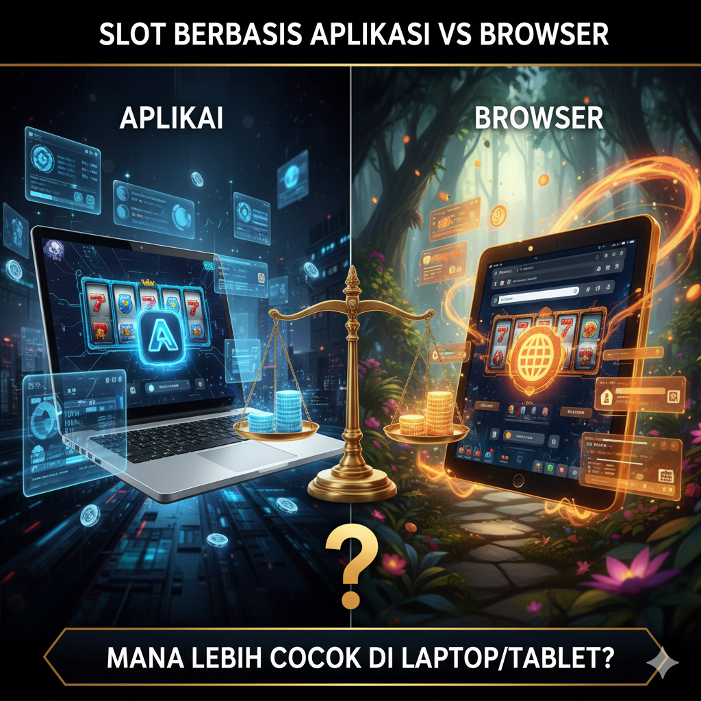 Slot Berbasis Aplikasi vs Browser : Mana Lebih Cocok di Laptop/Tablet?